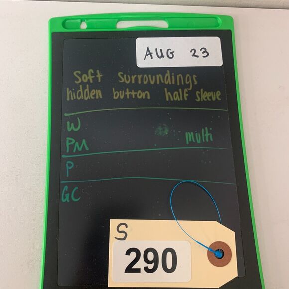 Soft Surroundings Arietta Shirt Women PM Petite Medium Hidden Button Half Sleeve - Picture 11 of 13